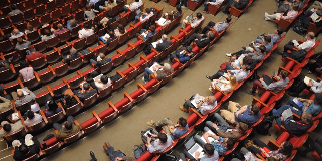 Photo of people attending a conference